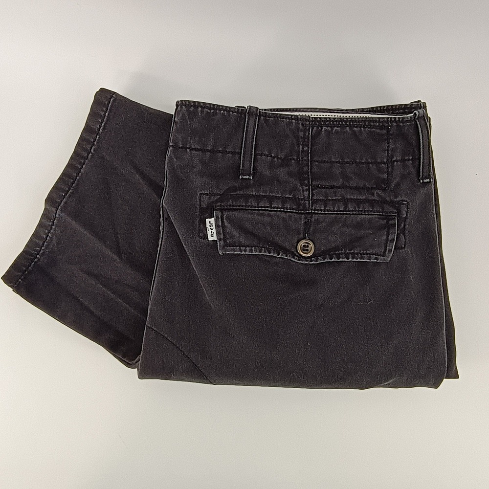 Levi Strauss  Co. Cargo Pants Mens 36x30 Black Straight Leg Utility Gorpcore.